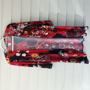 Vtg Kimono CSC Studio Brilliant colors! Large petite swim coverup